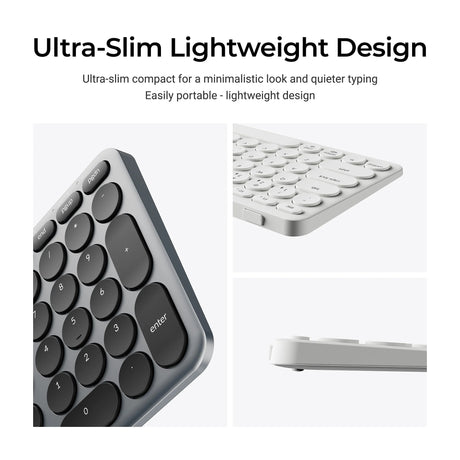 Klawiatura Keychron b5 pro-k1 (szara, układ US (QWERTY), przełączniki nożycowe, 100%, nakładki na klawisze ABS, 2,4 GHz Bluetooth USB)