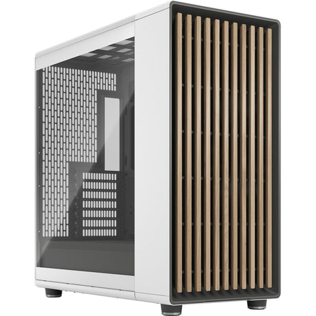 Obudowa Midi Tower o konstrukcji fraktalnej North XL (biały kolor drewna | 2x USB-A | 1x USB-C | szkło hartowane)