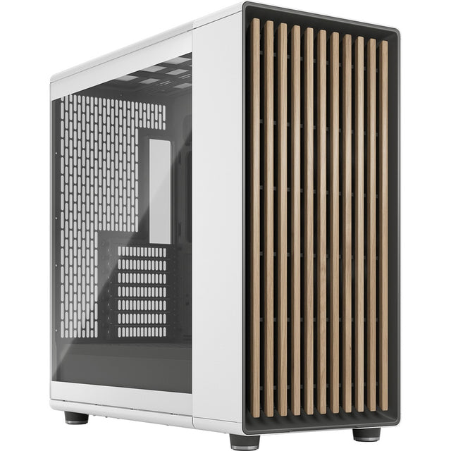 Obudowa Midi Tower o konstrukcji fraktalnej North XL (biały kolor drewna | 2x USB-A | 1x USB-C | szkło hartowane)
