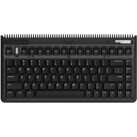 Bezprzewodowa klawiatura mechaniczna Iqunix og80 ciemna strona (czarna, układ amerykański (qwerty), wiśniowy mx niebieski, 80% (tkl), diody rgb, możliwość wymiany podczas pracy, pbt, 2,4 GHz | bluetooth 5.1 | usb-c)
