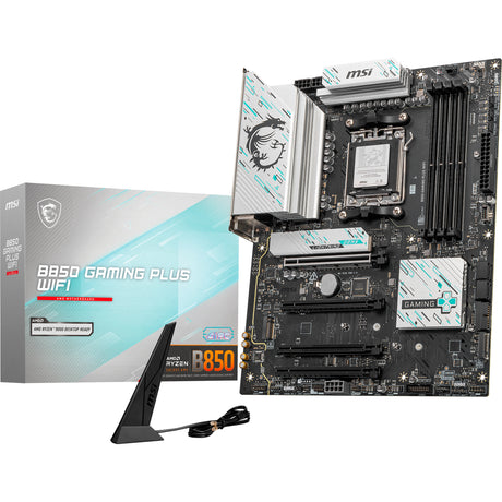 Płyta główna MSI B850 Gaming Plus WiFi z gniazdem AM5 (RAID, 5 GB-LAN, WiFi 7, BT, dźwięk, ATX)