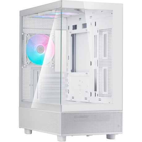 Obudowa mini tower Silverstone lucid 04 (biała | 2x USB-A | 1x USB-C | RGB | szkło hartowane)