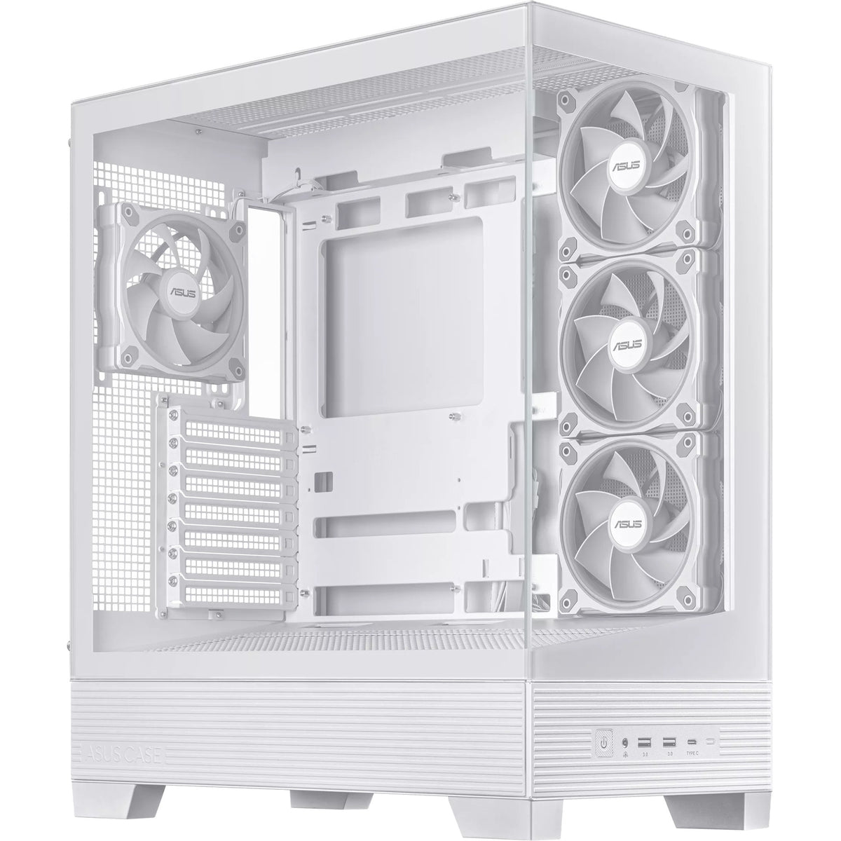 Obudowa midi tower Asus a31 plus (biała | 2x USB-A | 2x USB-C | szkło hartowane)