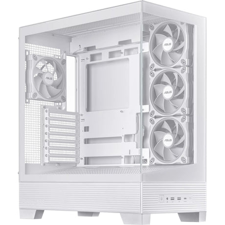 Obudowa midi tower Asus a31 plus (biała | 2x USB-A | 2x USB-C | szkło hartowane)