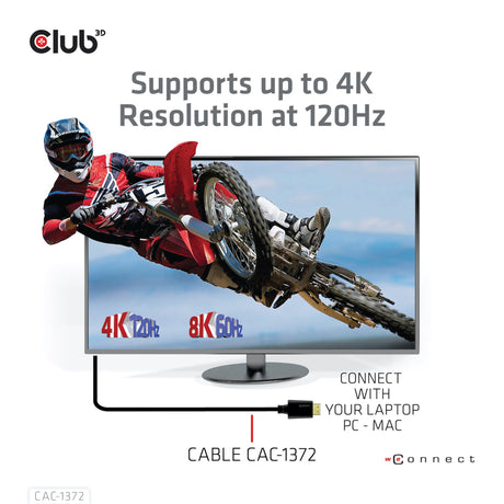 Certyfikat Club 3D ultra high speed HDMI 2.1 kabel męsko-męski (czarny, 2 metry, 4K 120 Hz, 8K 60 Hz, 48 Gb/s)