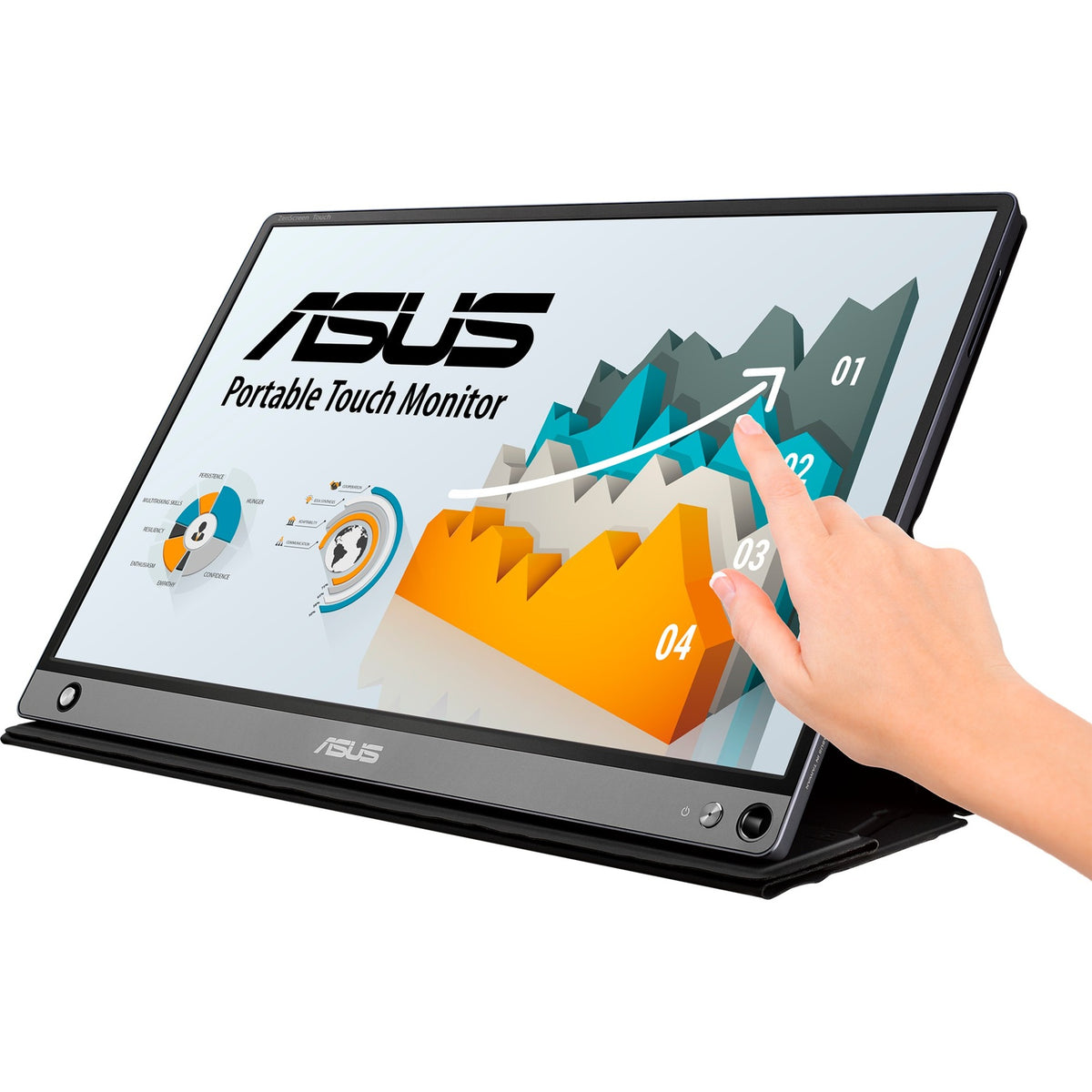 Monitor dotykowy Asus Zenscreen MB16AMTR 15.6 (czarny, mini-HDMI, 2x USB-C)