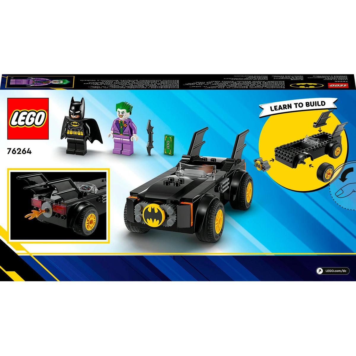 Lego DC Super Heroes - Pościg Batmobilu: Zabawka konstrukcyjna Batman kontra Joker (76264)