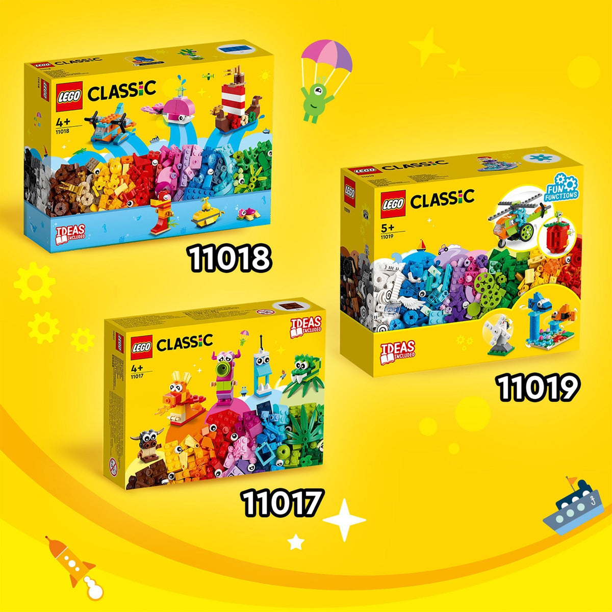 Lego Classic — kreatywne zabawki konstrukcyjne do zabawy w morzu (11018)