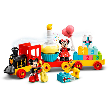 Lego duplo Urodzinowy pociąg Disneya Miki Minnie, zabawka do zbudowania dla małych dzieci 10941