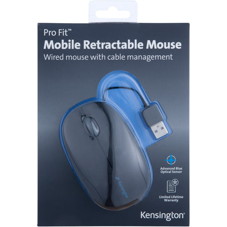 Wysuwana mysz mobilna Kensington pro fit (czarna, 1000 dpi)
