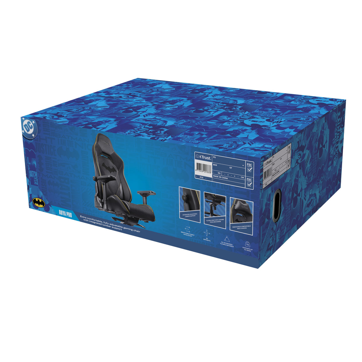 Fotel gamingowy Trust GXT 721BM Ruya Pro Batman (czarno-żółty)