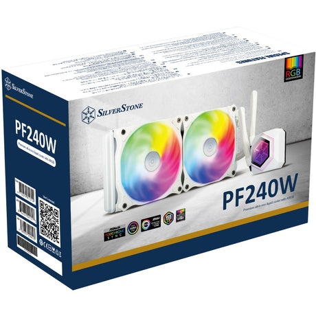 Chłodzenie wodne Silverstone sst-pf240w-argb-v2 (biały, w zestawie kontroler RGB)