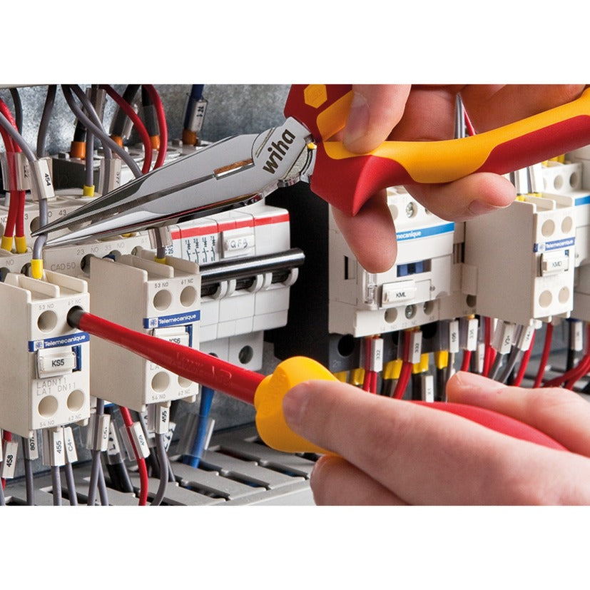 Zestaw narzędzi dla elektryków Wiha (czerwono-żółty, 7-częściowy w walizce narzędziowej)