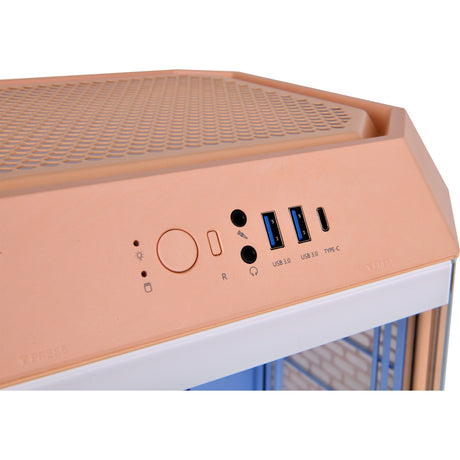 Thermaltake the tower 300 - obudowa mini tower peach fuzz (brzoskwinia | 3x USB-A | szkło hartowane)