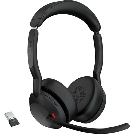 Jabra Evolv2 55, w tym. podstawka ładująca zestaw słuchawkowy nauszny (czarny, stereo, uc, usb-a, link380a)
