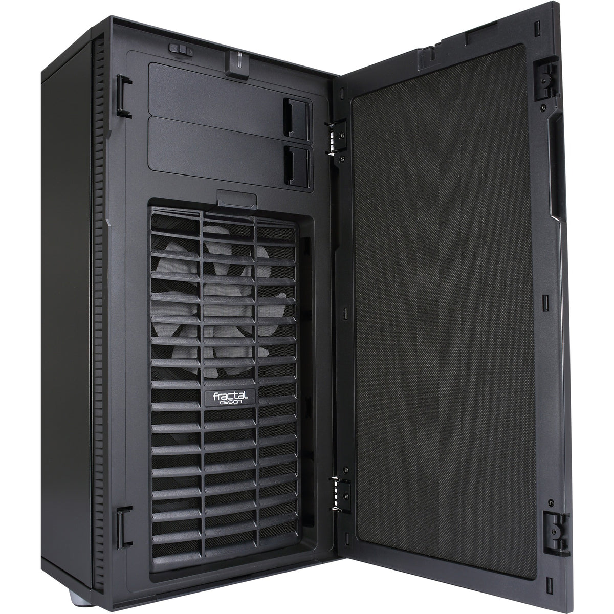 Konstrukcja fraktalna definiuje obudowę midi tower r5 (czarna | 4x usb-a)