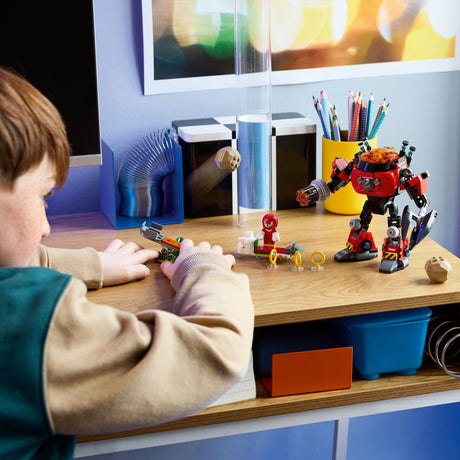 Lego® Sonic the Hedgehog™ Knuckles kontra Doktor Eggman Mech kruszący jajka — 77005