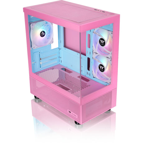 Obudowa mini tower Thermaltake View 170 tg argb (różowy | 2x usb-a | rgb | szkło hartowane)