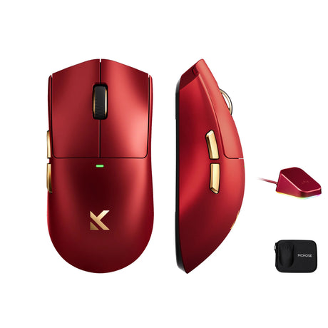 Ultralekka bezprzewodowa mysz do gier Mchose K7 (czerwone złoto, RGB, USB 2,4 GHz, 42 000 dpi)