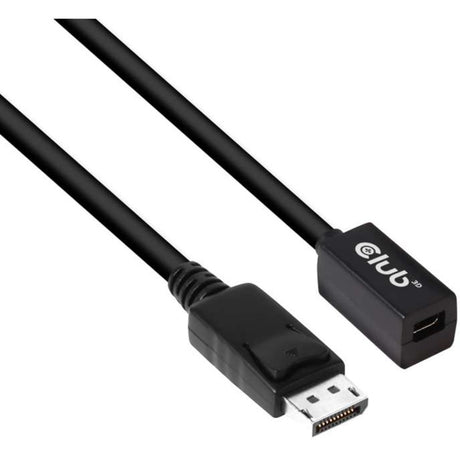 Przedłużacz Club 3d mini displayport > displayport 1.4 (męski) (czarny, 0,1 metra)