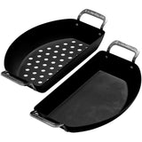 Zestaw patelni Kamado Joe Karbon Steel Half Moon. Patelnia do smażenia