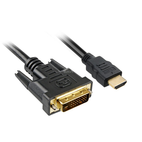 Adapter Sharkoon HDMI > DVI-D (czarny, 5 metrów, dual-link)