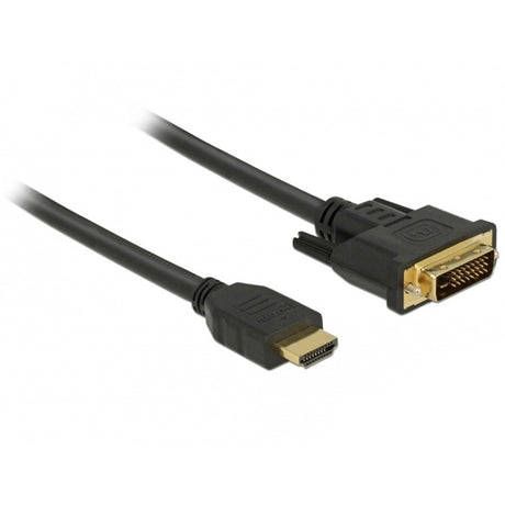 Delock Dwukierunkowy adapter kabla HDMI > DVI (24+1) (czarny, 2 metry)