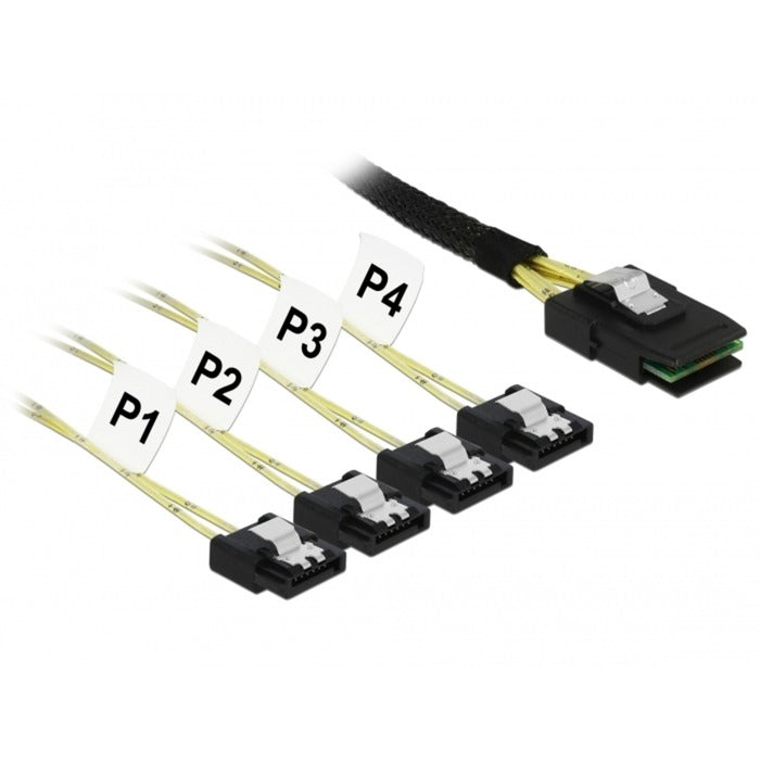 Delock mini SAS SFF-8087 > 4x adapter SATA 7-pin (1 metr)