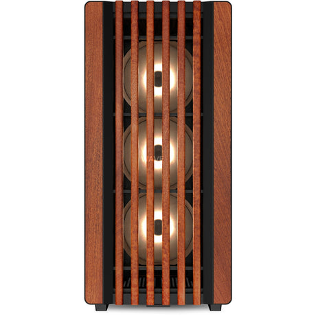 Sharkoon rebel c70g obudowa midi tower rgb (kolor czarnego drewna | 2x usb-a | 1x usb-c | rgb | szkło hartowane)
