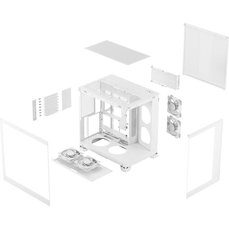 Obudowa Midi Tower Fractal Design Pop 2 Vision RGB (biały | 1x USB-A | 1x USB-C | rgb | szkło hartowane)