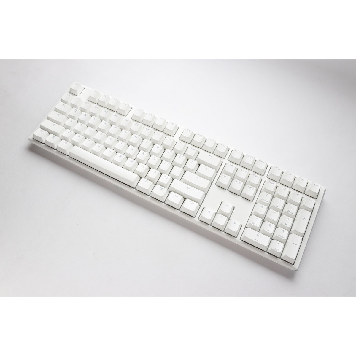 Ducky one 3 klasyczna, czysta biała klawiatura mechaniczna rgb (biała, układ amerykański (qwerty), wiśnia mx cicha czerwona, 100%, dioda rgb, podwójny strzał pbt, możliwość wymiany podczas pracy, mechanika szarlatanu)
