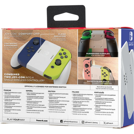 Komfortowy uchwyt Powera Joy-Con do przełącznika Nintendo - montaż biały (biały)