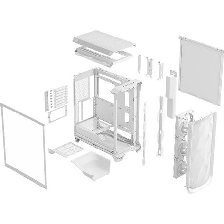 Konstrukcja fraktalna meshify 3 obudowa midi tower (biała | 2x USB-A | 1x USB-C | szkło hartowane)