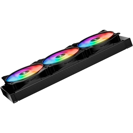 Bądź cicho! szybkie wentylatory RGB Light Wings lx pwm (czarne, 3 sztuki, 120 x 120 x 25 mm)