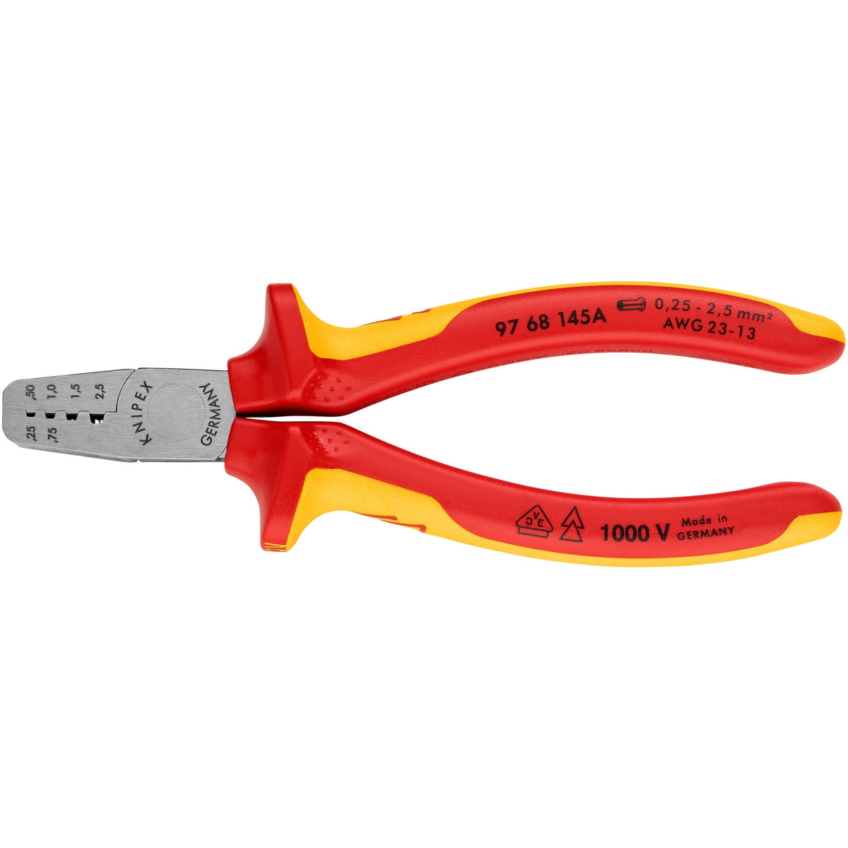 Szczypce do zaciskania tulejek Knipex 9768145a - 145mm