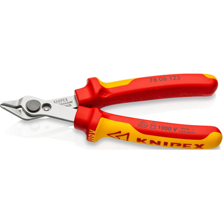 Szczypce dla elektroników Knipex Electronic Super Knips® VDE 78 06 125 (czerwony żółty)