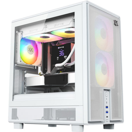 Obudowa Xyz pc gear atom midi tower (biała | 2x USB-A | 1x USB-C | szkło hartowane)
