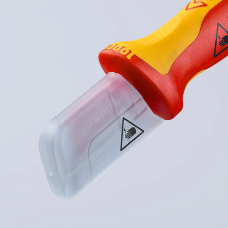 Nóż do demontażu Knipex 9855sb (czerwony żółty, 180 mm)