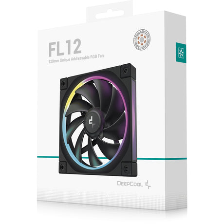 Wentylator obudowy Deepcool fl12 rgb (czarny, 120 x 120 x 25 mm, pwm)