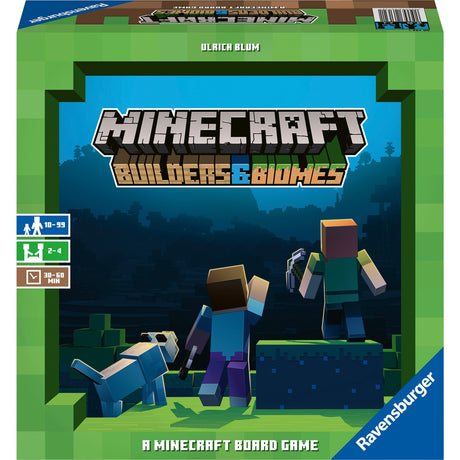 Gra planszowa Ravensburger Minecraft Builders Biomes (wielojęzyczna, 2–4 graczy, 30–60 minut, od 10 lat)