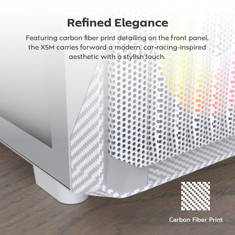 Obudowa midi tower Montech x5m (biała | 2x USB-A | 1x USB-C | RGB | szkło hartowane)