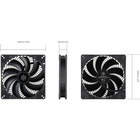 Wentylator do obudowy Silverstone 184i pro (czarny, 180 x 180 x 32 mm, pwm)
