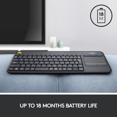 Klawiatura Logitech K400 plus (antracyt, układ UE (QWERTY))