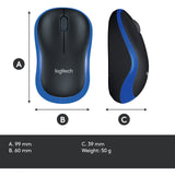 Logitech wireless mouse m185 (blue, retail)