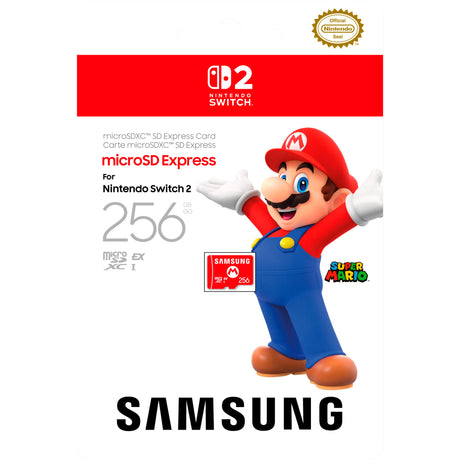Karta ekspresowa Samsung Nintendo Switch 2 microSD Karta pamięci 256 GB (w stylu Mario)