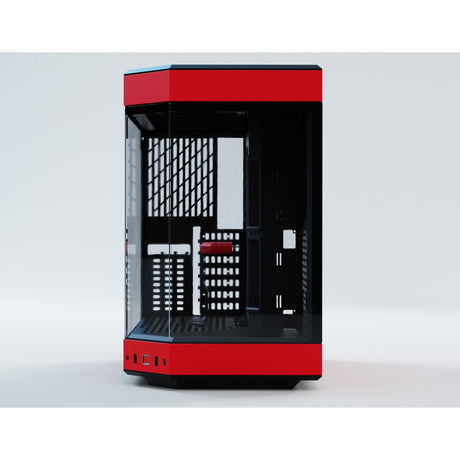 Obudowa Midi Tower Hyte Y60 (czerwony czarny | 3x USB-A | szkło hartowane)