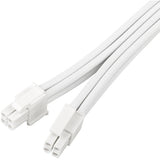 Przedłużacz Silverstone sst-pp07e-eps8w-v2, eps 12v 8pin (4+4) (biały, 30 centymetrów)