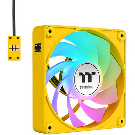 Thermaltake ct120 ex Reverse Argb Sync Wentylator chłodzący komputer Bumblebee (zestaw 3 wentylatorów) Wentylatory obudowy (żółty, 3 sztuki, 120 x 120 x 25 mm, pwm)