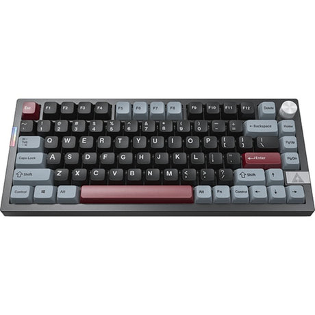 Klawiatura mechaniczna Montech mkey pro dark rgb (czarna, układ amerykański (qwerty), gateron g pro żółty, 75%, hot-swap, rgb, double-shot pbt, usb-c | 2,4 ghz | bluetooth 5.2)