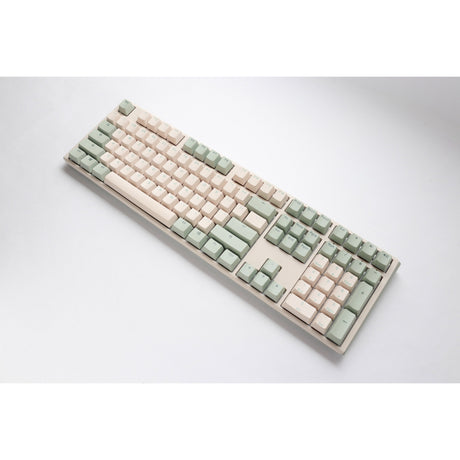 Ducky one 3 matcha, klawiatura (kremowa zieleń, układ us, wiśniowy mx brązowy, pbt double shot, hot swap)
